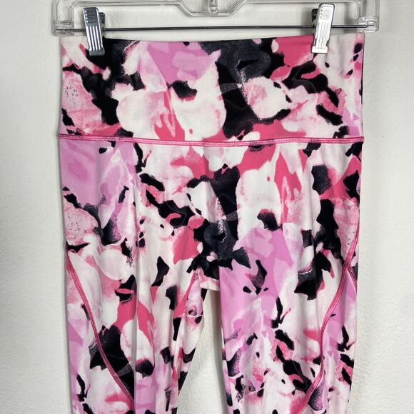Natori Pink Black Printed Leggings Size S Athleisure Loungewear Knit Pants‎ - Picture 3 of 8